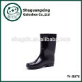Prêt ou bottes de pluie TRANSPARENT PVC pour pluie de homme homme, bottes pluie chaussures mode W-R078 de fond plat homme